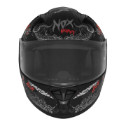 Kaciga NOX Full Face N731 ZUMBI  mat crno crvena dečija L