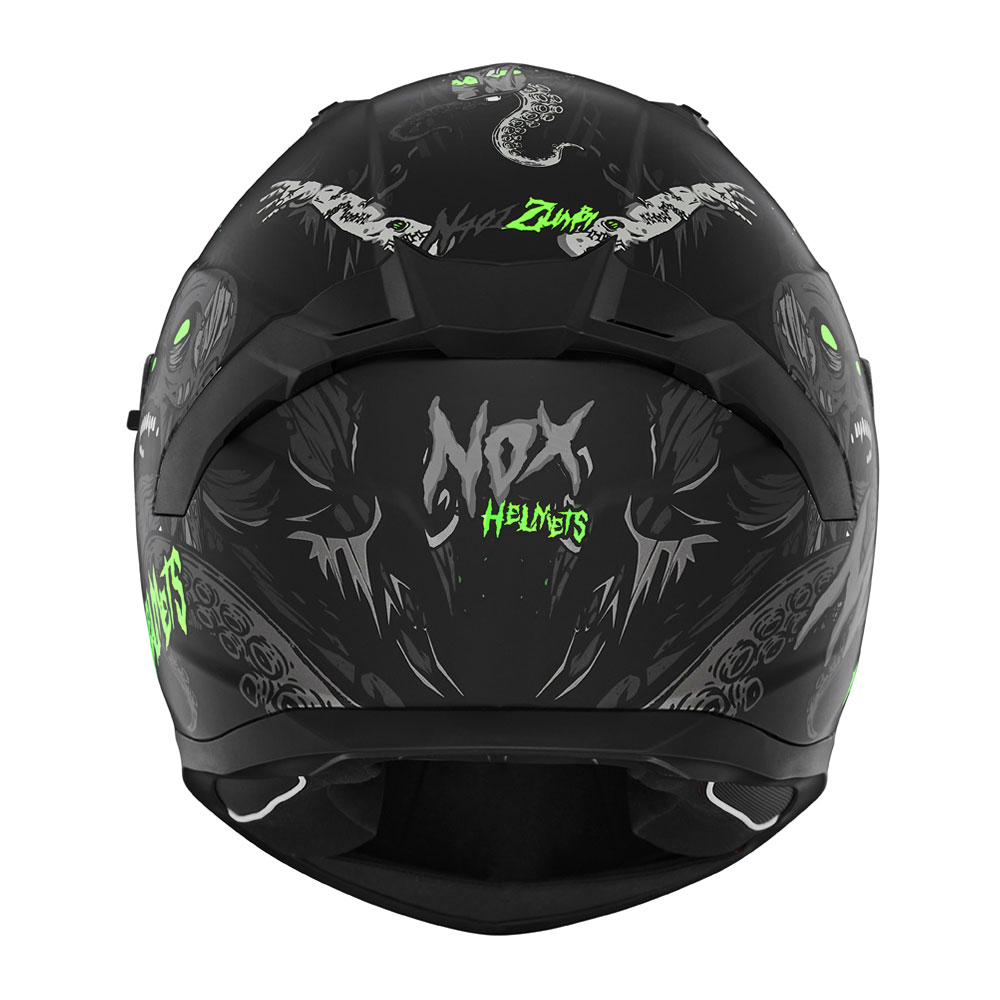 Kaciga NOX Full Face sa naočarima N401 ZUMBI  mat crno zelena