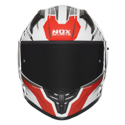 Kaciga NOX Full Face sa naočarima N401 CROWER  belo crvena L