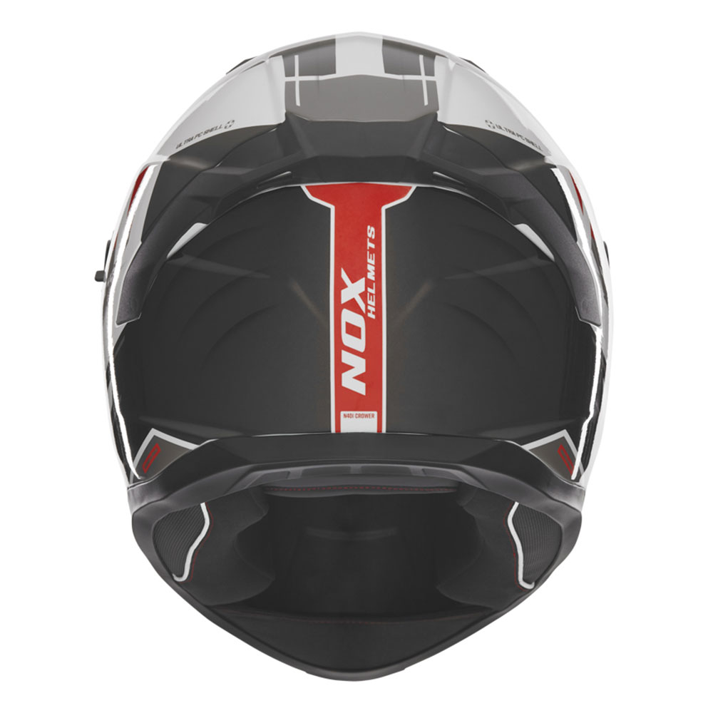 Kaciga NOX Full Face sa naočarima N401 CROWER  belo crvena XL