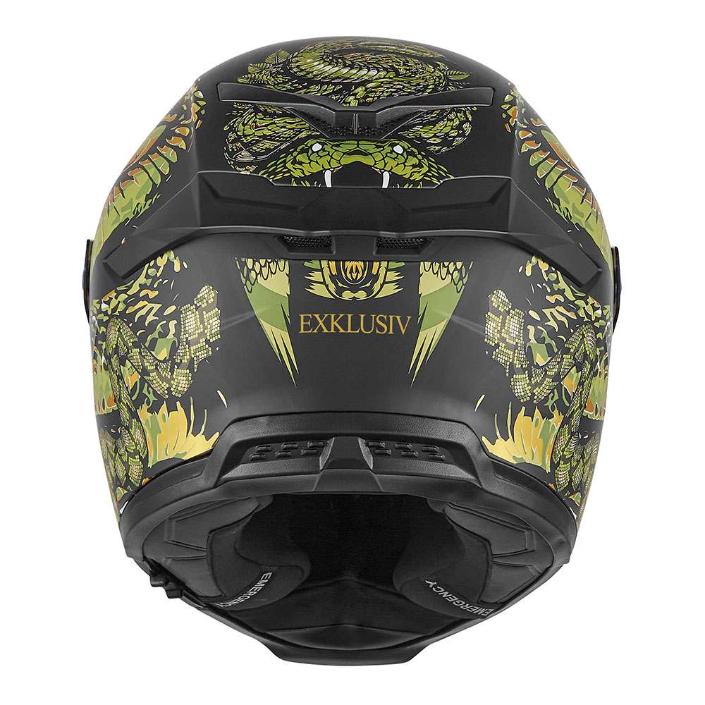 Kaciga NOX EXKLUSIV GOLIATH MYTHOLOGY Full Face zlatna XL