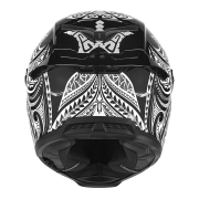 Kaciga NOX EXKLUSIV GOLIATH MAORI Full Face mat crno bela L