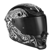 Kaciga NOX EXKLUSIV GOLIATH MAORI Full Face mat crno bela 2XL