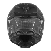 Kaciga NOX EXKLUSIV GOLIATH BERSERCK Full Face mat crno srebrna XL