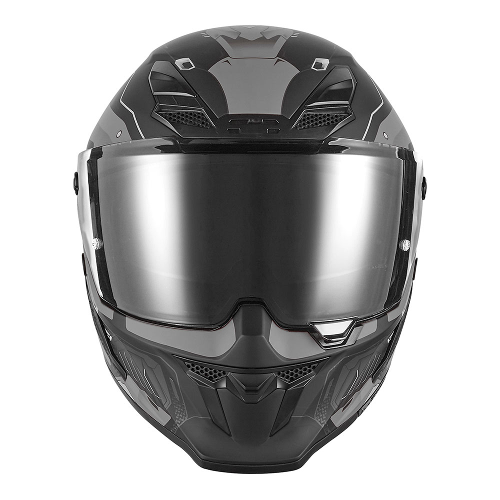 Kaciga NOX EXKLUSIV GOLIATH BERSERCK Full Face mat crno srebrna 2XL