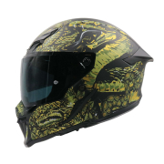 Kaciga NOX EXKLUSIV GOLIATH MYTHOLOGY Full Face zlatna 2XL