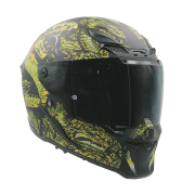 Kaciga NOX EXKLUSIV GOLIATH MYTHOLOGY Full Face zlatna 2XL