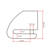 Katanac za disk fi 5.5mm žuti Exantoo