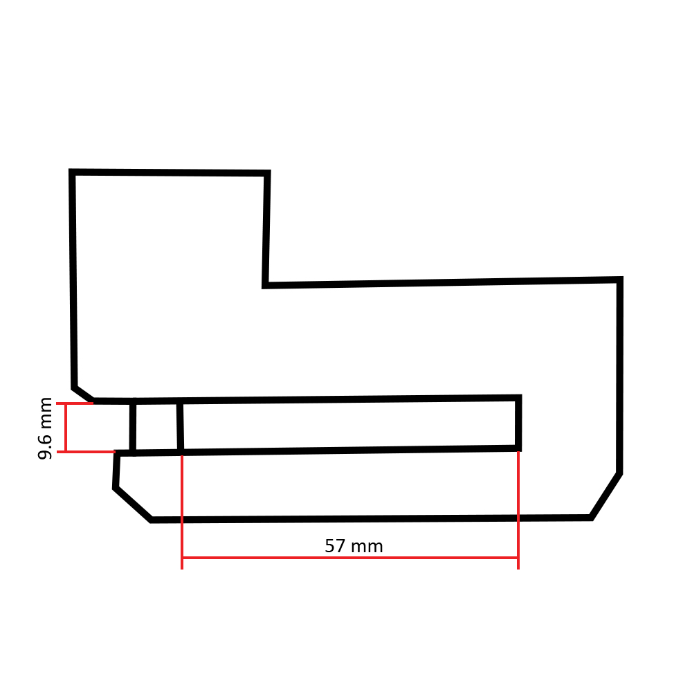 Katanac za disk fi 10 mm žuti Exantoo