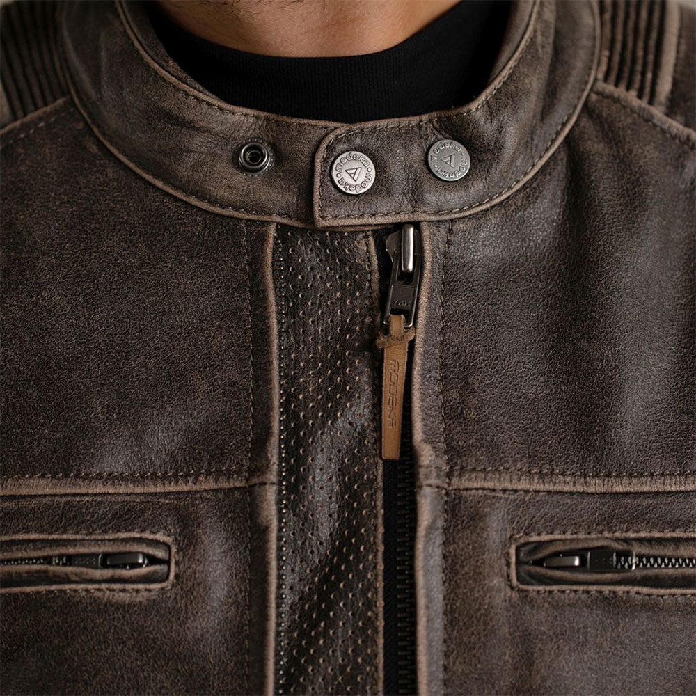 Jakna VINCENT AGED braon kožna MODEKA