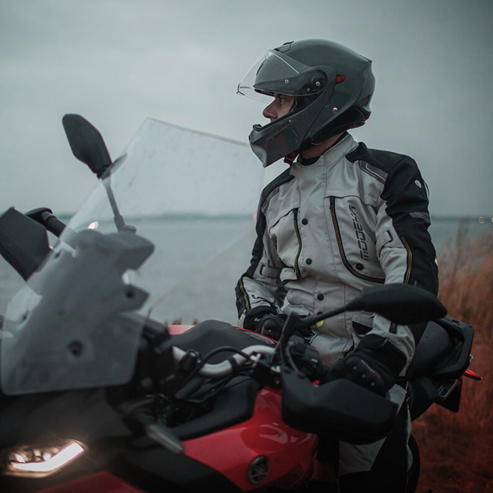 Jakna AERIS svetlo sivo crna 5XL MODEKA