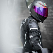 Jakna VALYANT kožna crno bela 52 / L MODEKA