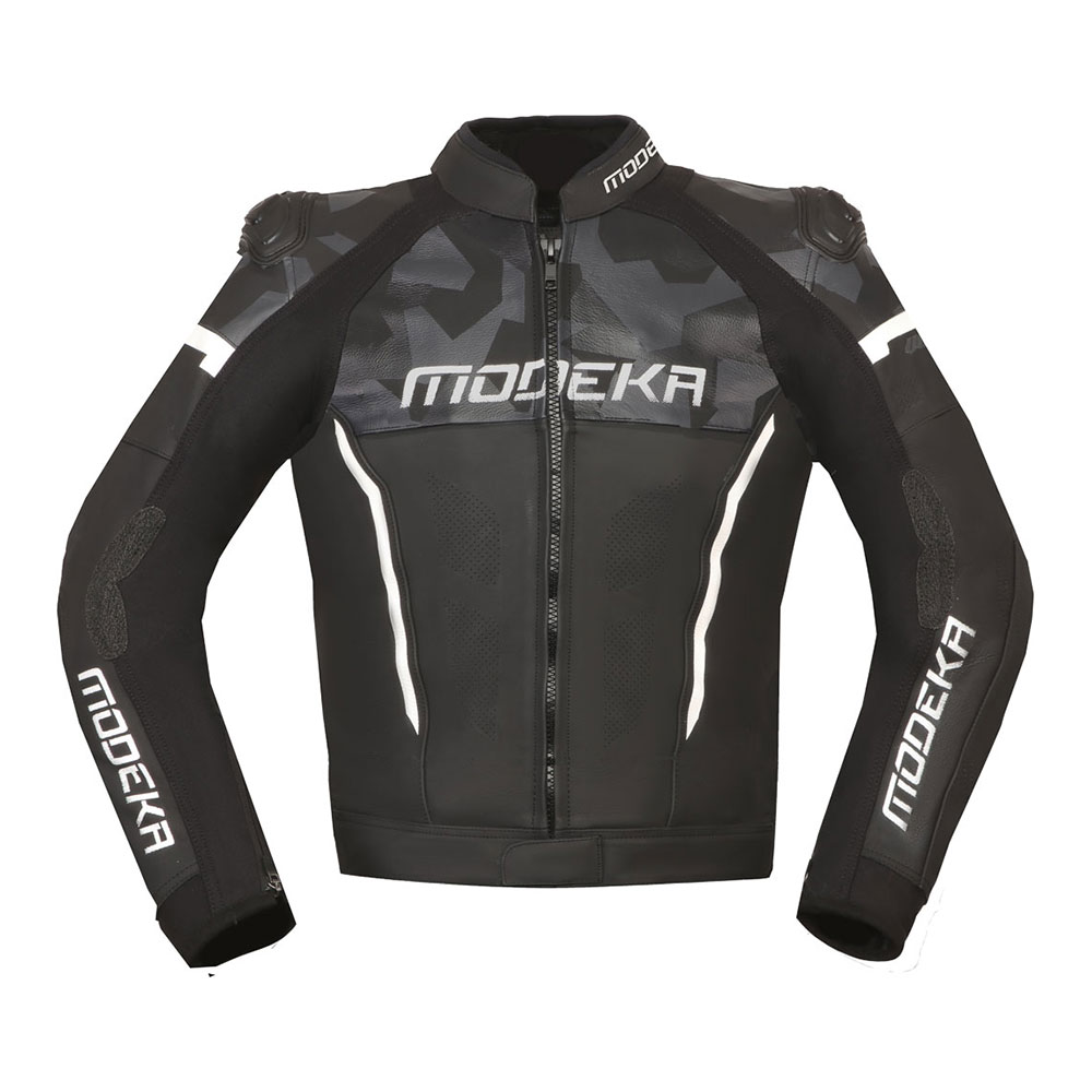 Jakna VALYANT kožna crno bela 54 / XL MODEKA