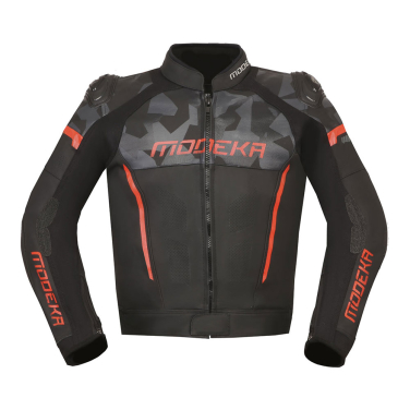 Jakna VALYANT kožna crno crvena 52 / L MODEKA