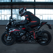 Jakna VALYANT kožna crno crvena 52 / L MODEKA