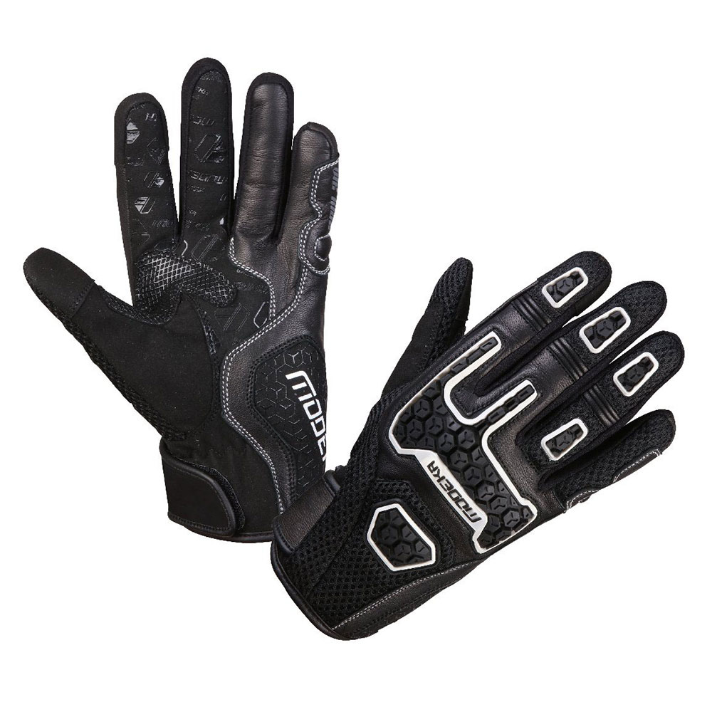 Rukavice DRACON MESH kožne crno bele 13 4XL MODEKA
