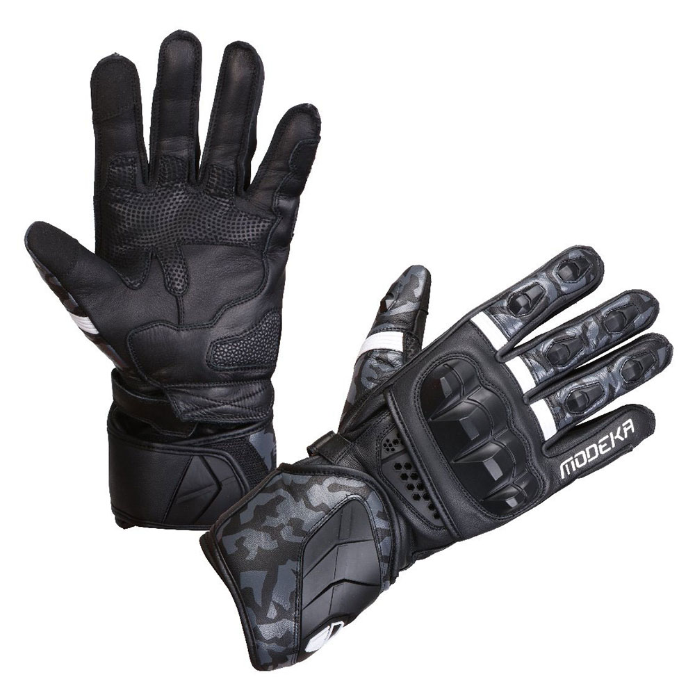 Rukavice VALYANT PRO kožne crne maskirne 10 XL MODEKA