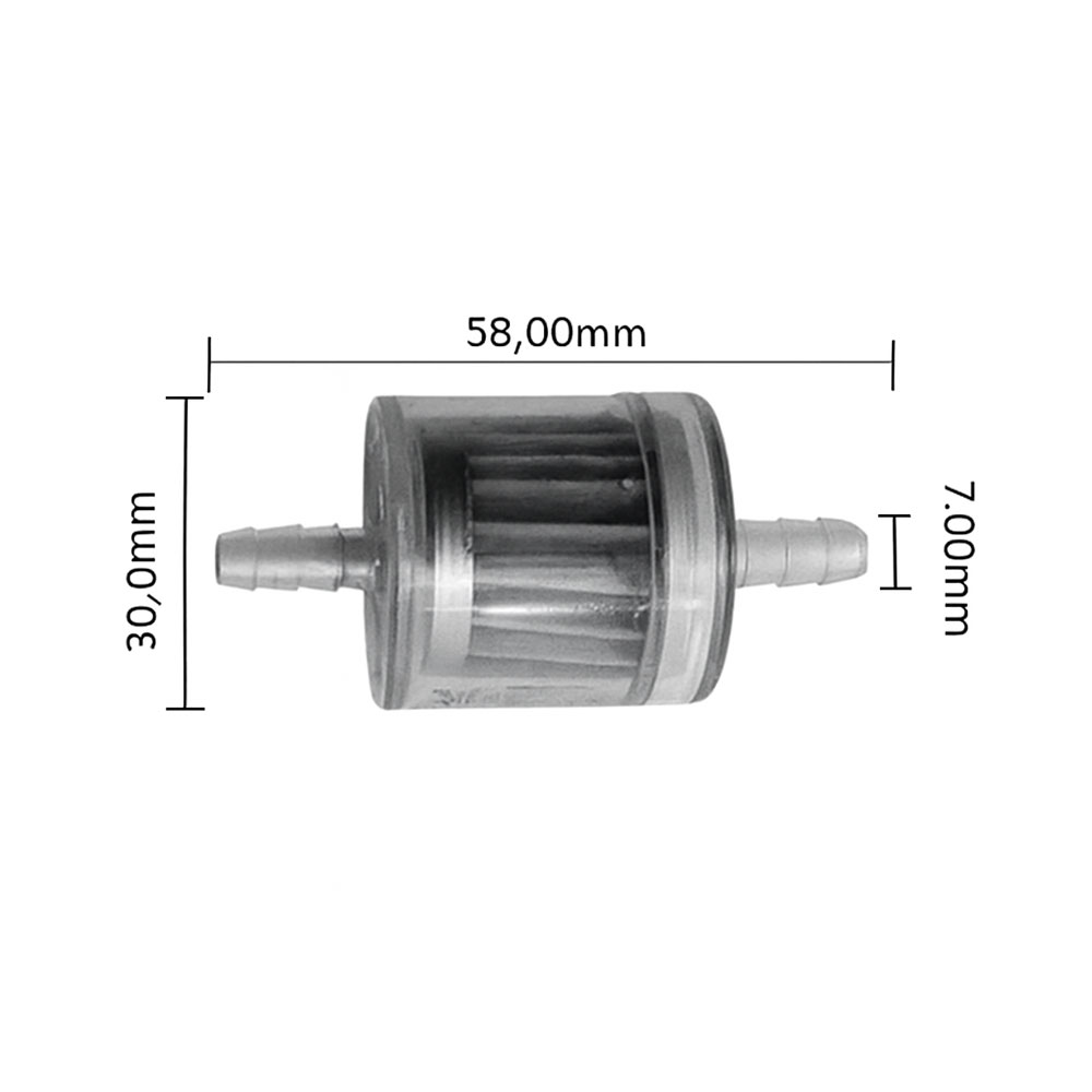 Filter goriva izlaz 7mm okrugli papirni L59mm