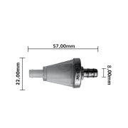 Filter goriva izlaz 8mm mali  L57mm OMG
