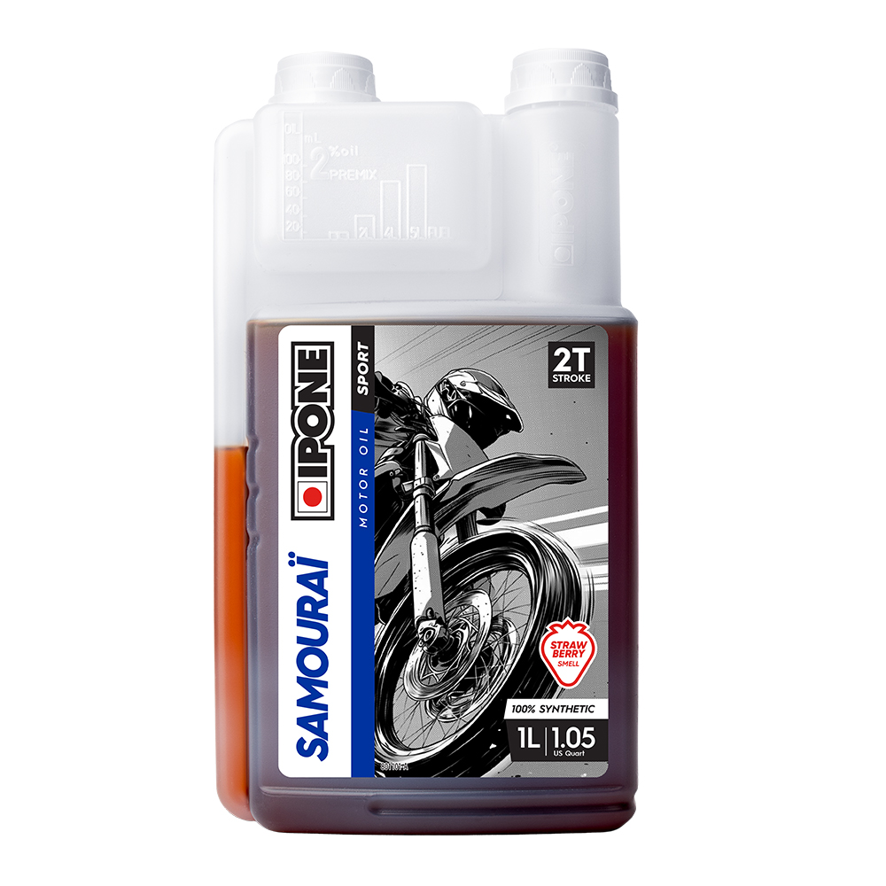 IPONE sintetičko ulje za mešavinu 2T dozer sa mirisom JAGODE Samourai racing 1L