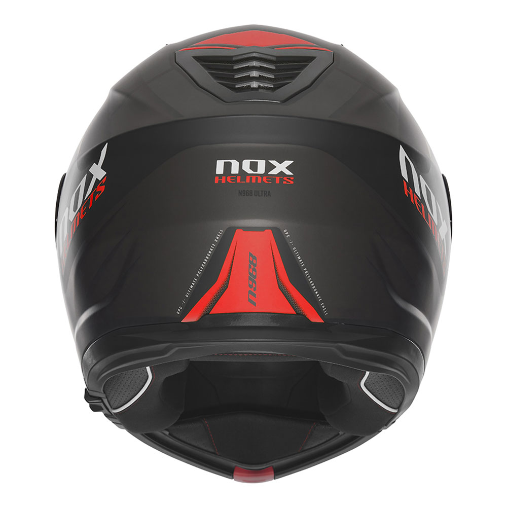 Kaciga NOX Flip Up N968 ULTRA sa naočarima mat crno crvena S