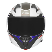 Kaciga NOX Flip Up N968 ULTRA sa naočarima belo plavo crvena