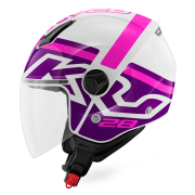 Kaciga jet Kappa KV28R belo ljubičasta M