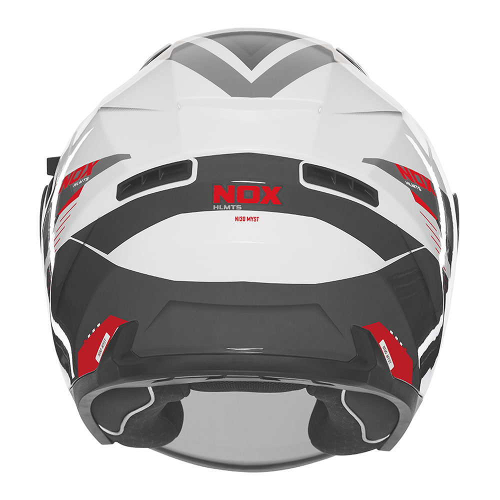 Kaciga NOX Jet N130 MYST crveno bela S