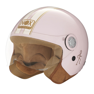 Kaciga NOX Jet 210 pastelno roza S