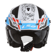 Kaciga LS2 Jet OF606 DRIFTER DEVOR belo plava XL