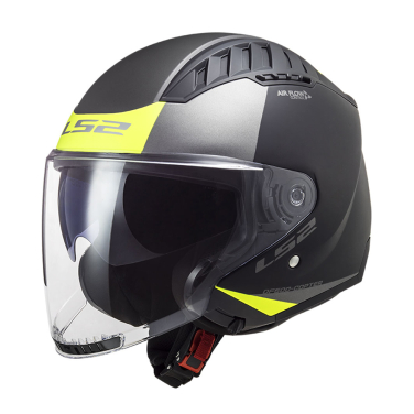 Kaciga LS2 Jet OF600 COPTER II URBANE  mat crno žuta sa naočarima XL