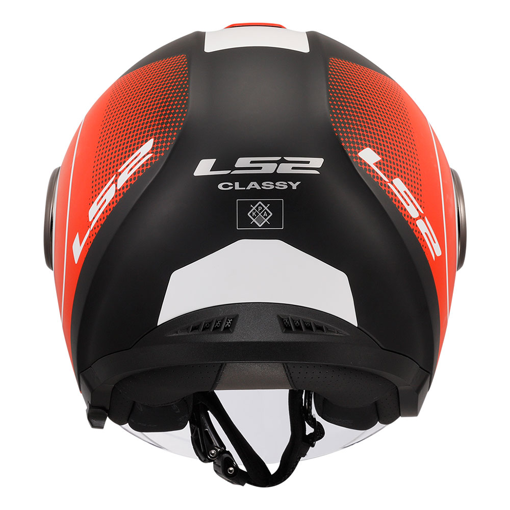 Kaciga LS2 Jet OF620 CLASSY DISKO mat crno crveno bela sa naočarima 3XL