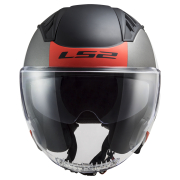 Kaciga LS2 Jet OF600 COPTER II URBANE mat belo crvena sa naočarima M