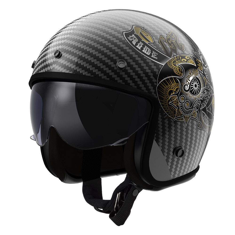 Kaciga LS2 Jet OF601 BOB II CARBON CUSTOM XXL