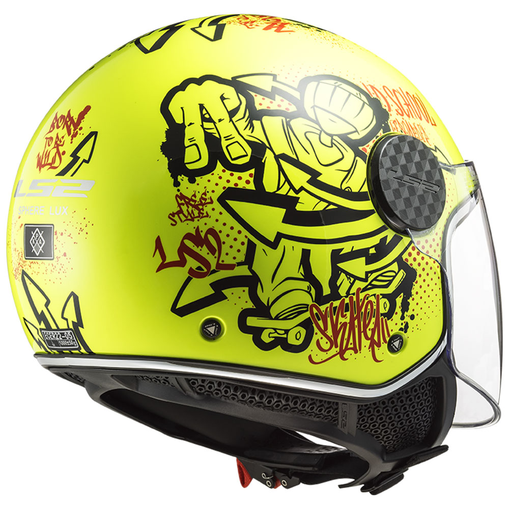 Kaciga LS2 Jet OF558 SPHERE LUX SKATER žuta