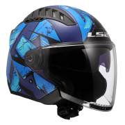 Kaciga LS2 Jet OF600 COPTER II KANJI plava L