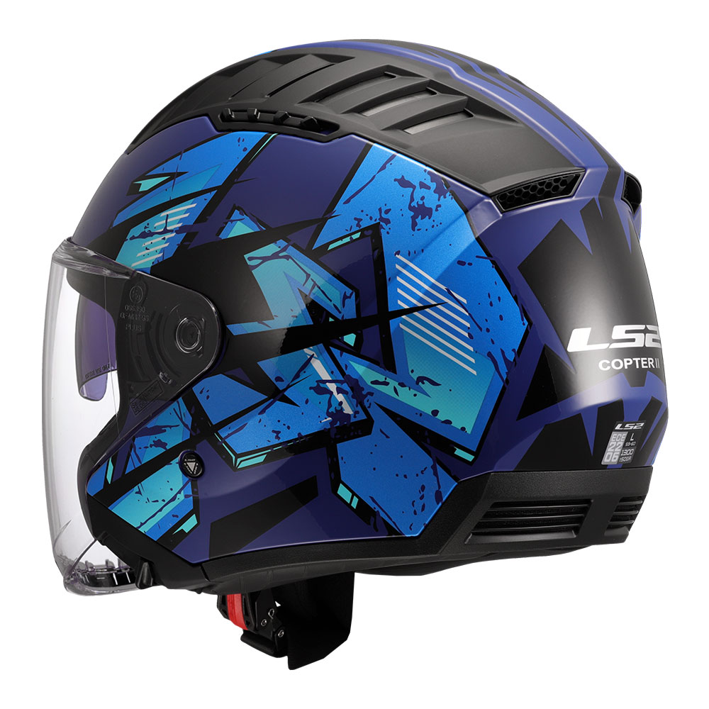 Kaciga LS2 Jet OF600 COPTER II KANJI plava XL