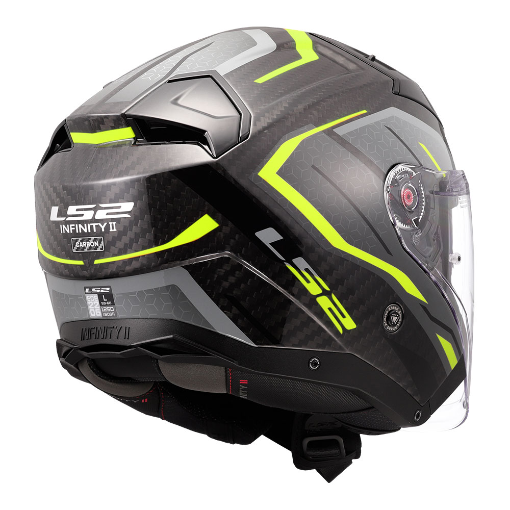 Kaciga LS2 Jet OF603 INFINITY II CARBON URUS crno žuta XL