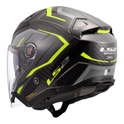 Kaciga LS2 Jet OF603 INFINITY II CARBON URUS crno žuta XL