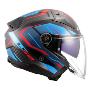 Kaciga LS2 Jet OF603 INFINITY II CARBON URUS plavo crvena