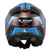 Kaciga LS2 Jet OF603 INFINITY II CARBON URUS plavo crvena XL