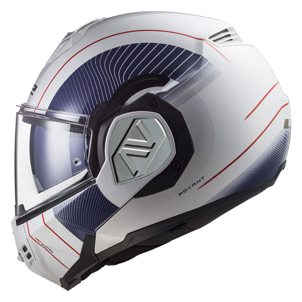 Kaciga LS2 Flip Up FF906 ADVANT COOPER belo plava sa naočarima