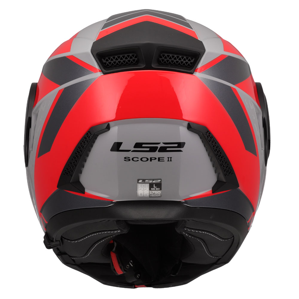 Kaciga LS2 Flip Up FF902 SCOPE II OXYD sivo crvena XL