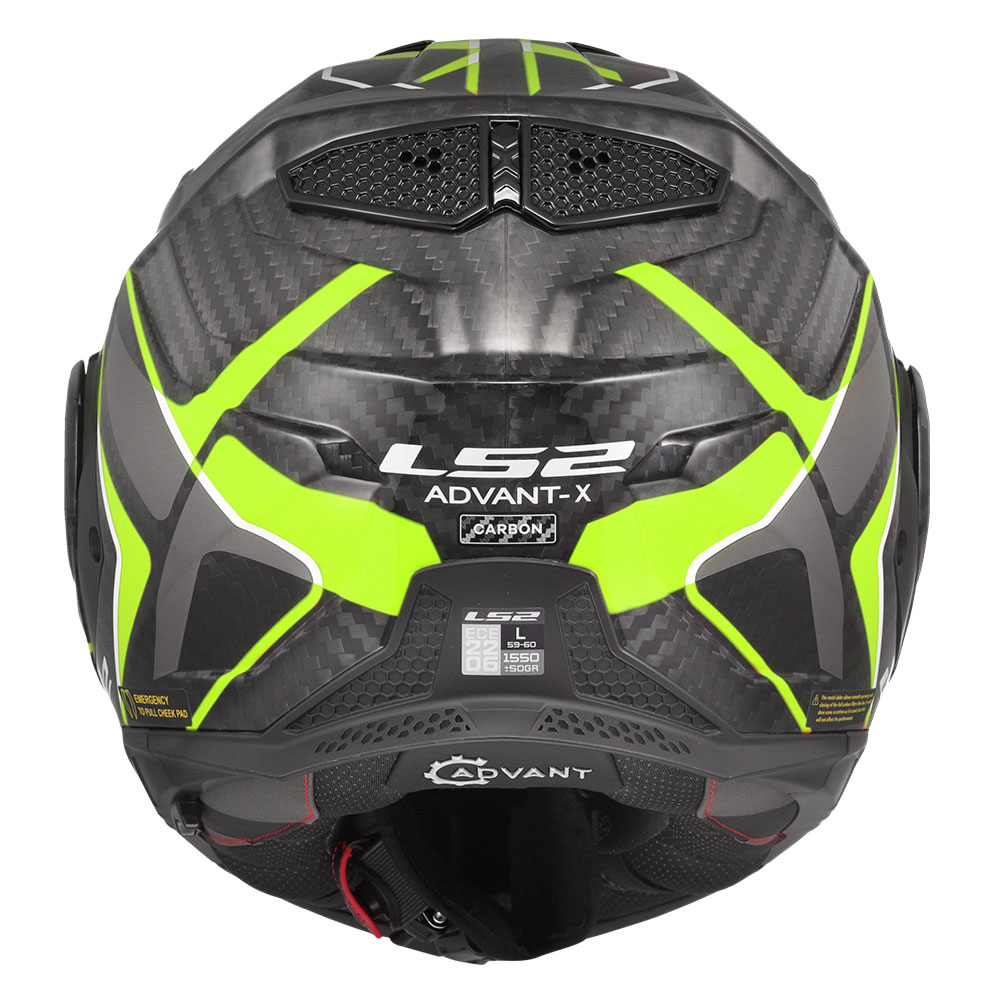 Kaciga LS2 Flip Up FF901 ADVANT X FUTURE II carbon žuta sa naočarima XL