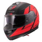 Kaciga LS2 Flip Up FF908 STROBE II CODE crno crvena M