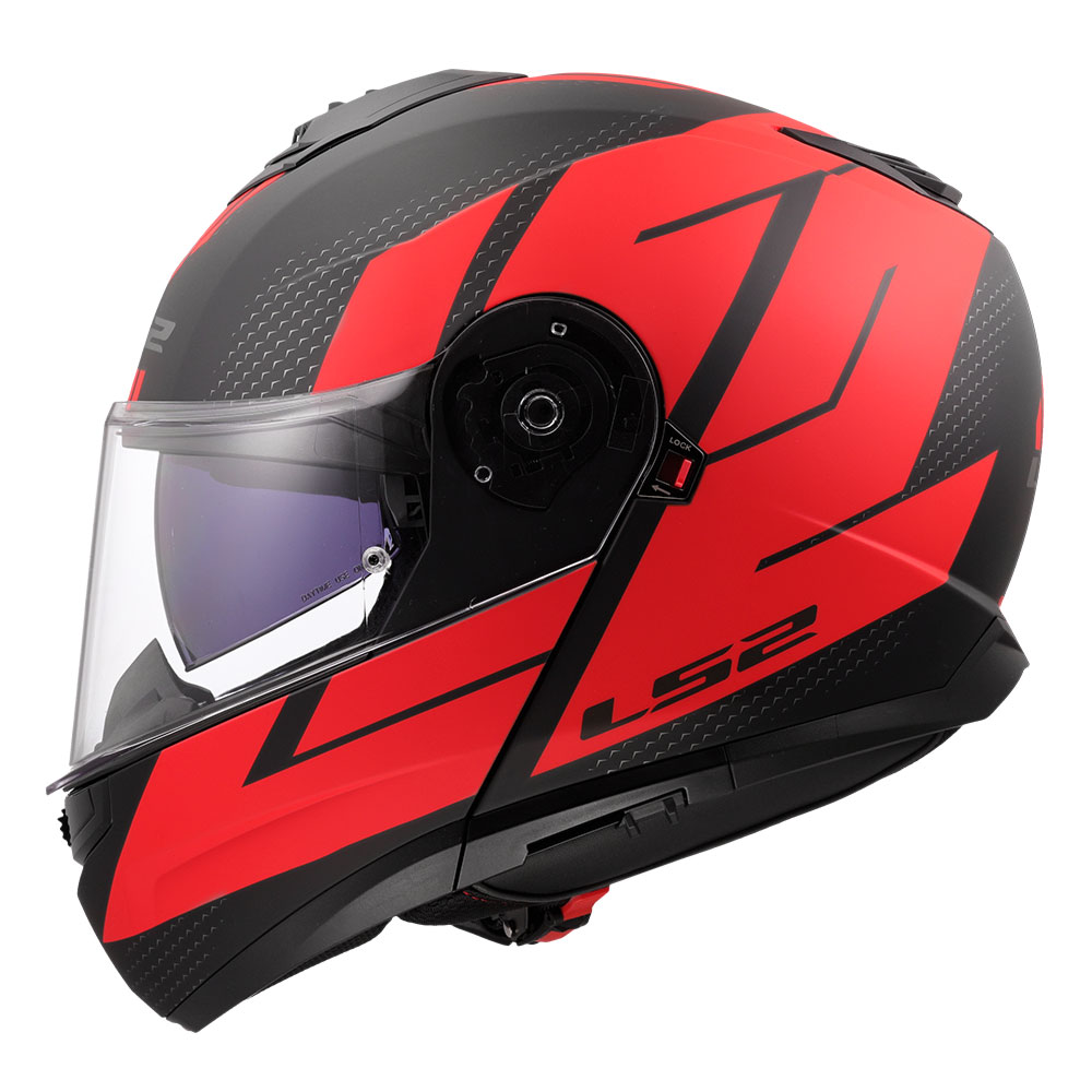 Kaciga LS2 Flip Up FF908 STROBE II CODE crno crvena XXL