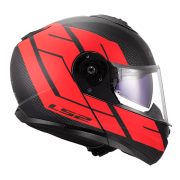 Kaciga LS2 Flip Up FF908 STROBE II CODE crno crvena XXL