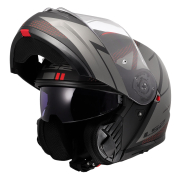 Kaciga LS2 Flip Up FF908 STROBE II CODE crno siva XL