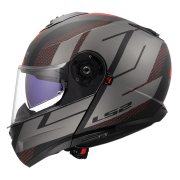 Kaciga LS2 Flip Up FF908 STROBE II CODE crno siva XL