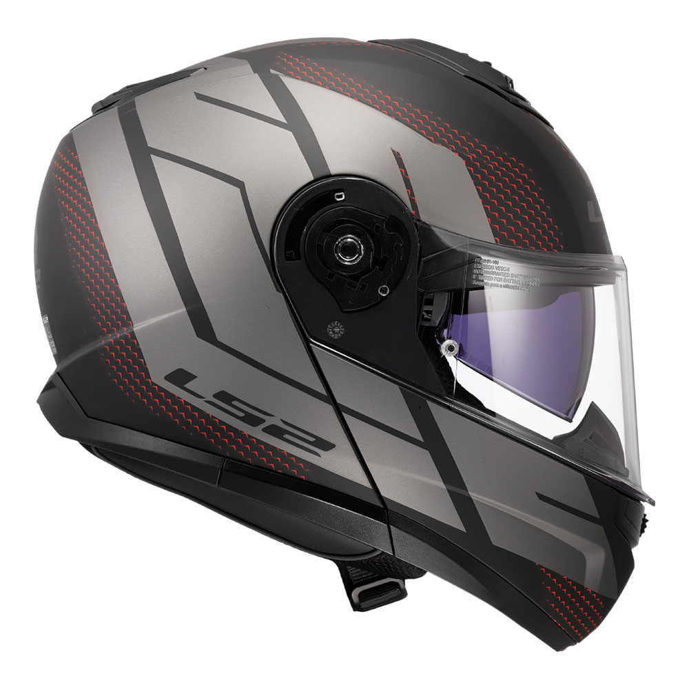 Kaciga LS2 Flip Up FF908 STROBE II CODE crno siva XXL